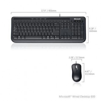 Microsoft Wired Desktop Mouse & Keyboard 600