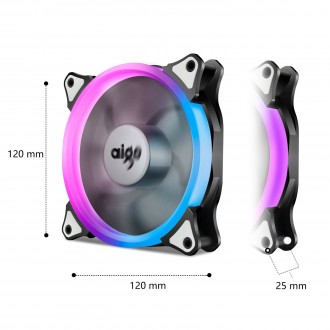 DarkFlash Aigo Aurora Single 120mm Case Fan 