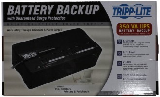 Tripp Lite BC350 350VA 180W UPS Desktop PC / MAC Battery Back Up Compact 120V, 6 Outlets