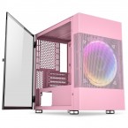 Vetroo M01 Micro ATX Gaming Case Pink-VT-CASE-M01-PK-by DarkFlash