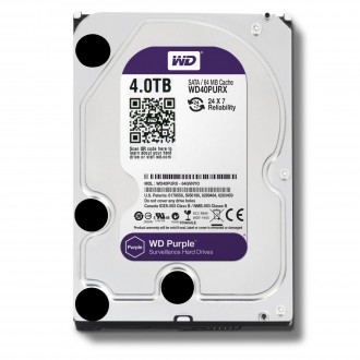 WD Purple 4TB Surveillance Hard Drive: 1 to 8-bay: 3.5-inch, SATA 6 Gb/s, Intellipower, 64MB Cache WD40PURX
