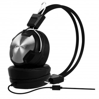 ARCTIC P402 Pro DJ-Style Stereo Headphones, In-Line Microphone, Padded Earcups - Black