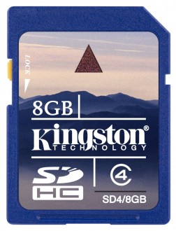 Kingston king8gbc4 8 GB Class 4 SDHC Flash Memory Card