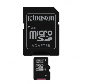 Kingston king32gbc4 32 GB microSD Class 4 Flash Memory Card w/ Adapter