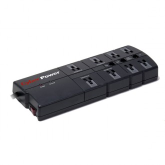 CyberPower Office 850 2400J 8-Outlet Surge Suppressor - Receptacles: 8