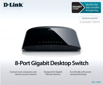 D-Link 8-Port Gigabit 16 Gbps Desktop Switch