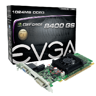 EVGA GeForce 8400GS 1GB DDR3 PCI Express 2.0 Low Profile Cooling Video Card
