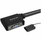 IOGEAR GCS22U 2-Port Compact USB VGA KVM with Built-in Cables-GCS22U-by IoGear