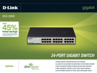 D-Link 24-Port Rackmountable Gigabit Switch DGS-1024D