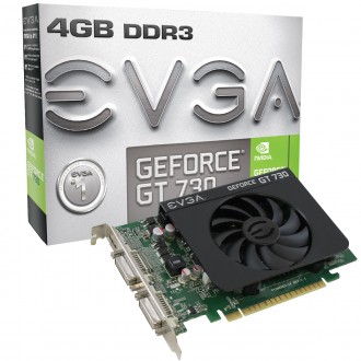 EVGA GeForce GT 730 4GB GDDR3 64-bit DVI/HMDI/VGA Low Profile Graphics Card 02G-P3-1733-KR