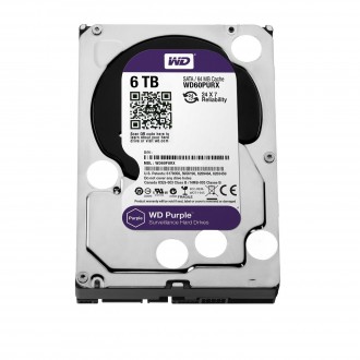 WD Purple 6TB Surveillance Hard Disk Drive - Intellipower SATA 6 Gb/s 64MB Cache 3.5 Inch - WD60PURX